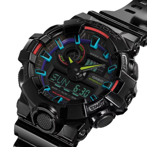 ساعت مچی مردانه G-SHOCK کاسیو مدل GA-700RGB-1ADR
